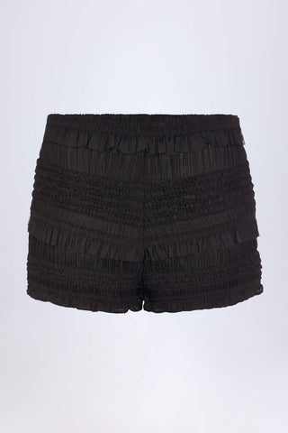 Ruffled Mesh Shorts