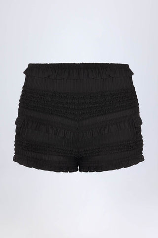 Ruffled Mesh Shorts
