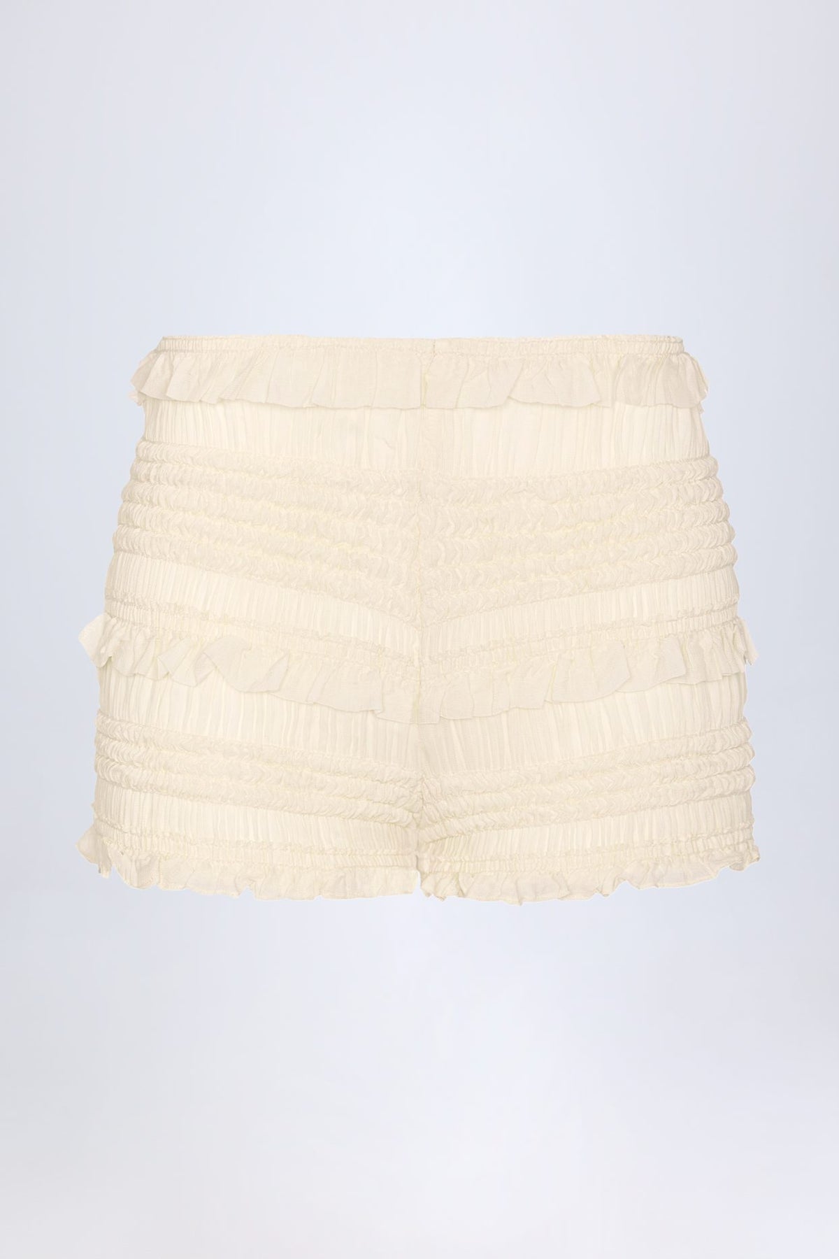 Ruffled Mesh Shorts