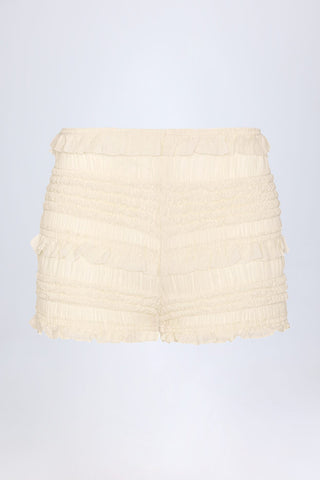 Ruffled Mesh Shorts
