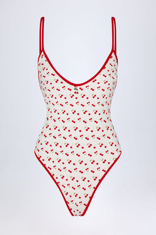Cherry Charm Cross Back Swimsuit