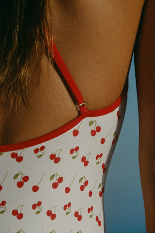 Cherry Charm Cross Back Swimsuit