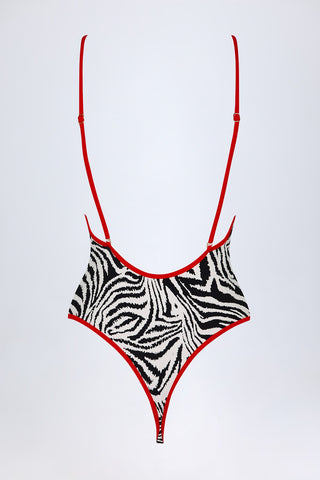 Cherry Print Cross Back Swimsuit