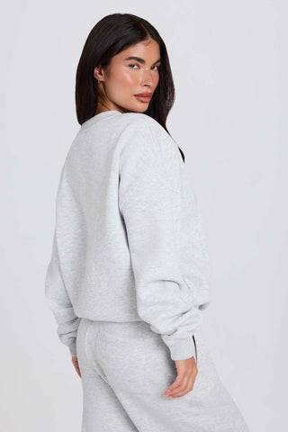 Oversized Grey Marl Sweatshirt