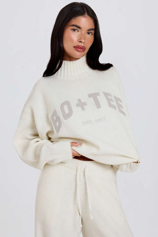 Oversized Ivory Knit Sweater
