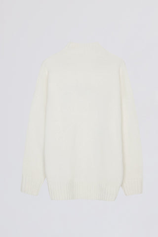 Oversized Ivory Knit Sweater