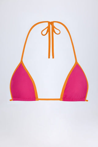 Triangle Bikini Top with Ruched Detail