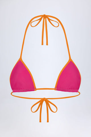 Triangle Bikini Top with Ruched Detail