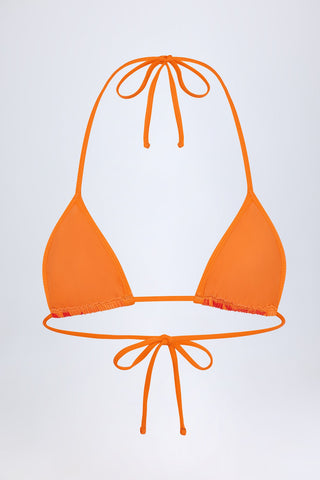Triangle Bikini Top with Ruched Detail
