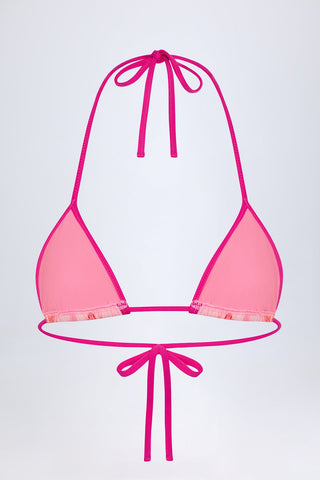 Triangle Bikini Top with Ruched Detail