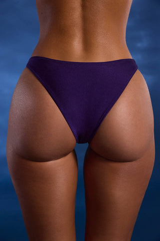 Bead Embellished High Leg Cheeky Bikini