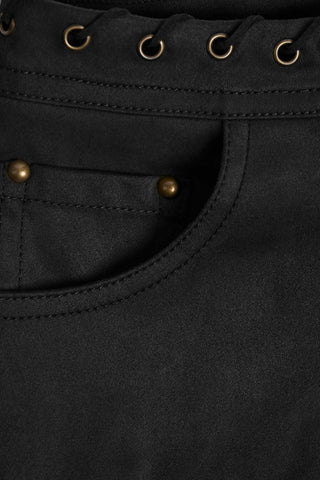 Lace Up Faux Suede Shorts