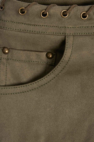 Lace Up Faux Suede Shorts