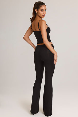 Flared Trousers with Elastic Waist