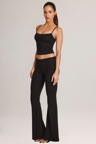 Flared Trousers with Elastic Waist