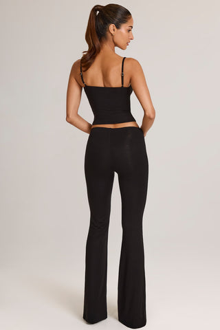 Flared Trousers with Elastic Waist