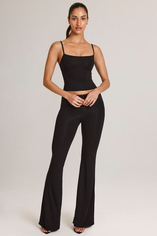 Flared Trousers with Elastic Waist
