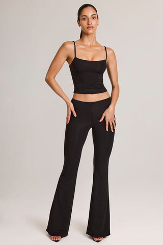 Flared Trousers with Elastic Waist