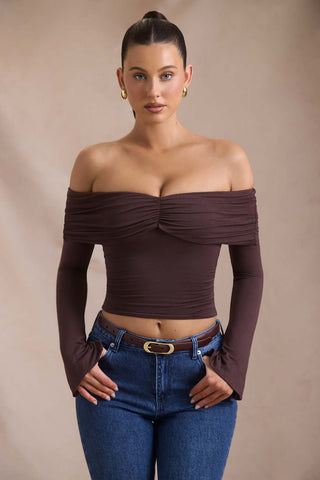 Off Shoulder Ruched Top
