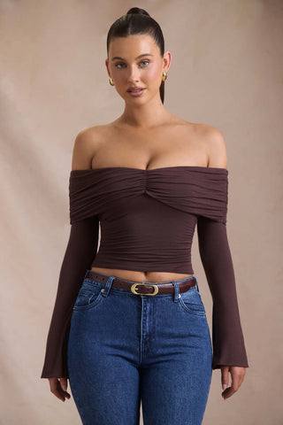 Off Shoulder Ruched Top