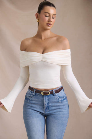 Off Shoulder Ruched Top