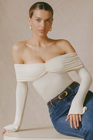 Off Shoulder Ruched Top