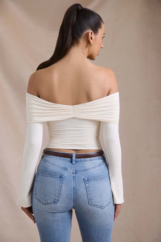 Off Shoulder Ruched Top