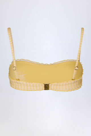 Ruffle Trim Bandeau Bikini Top