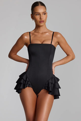 Ruffled Corset Playsuit