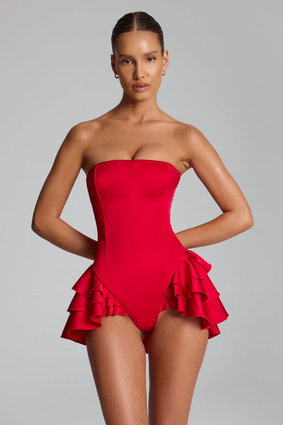 Ruffled Corset Playsuit
