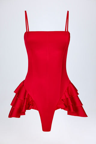 Ruffled Corset Playsuit