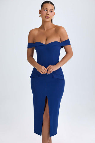 Off Shoulder Bodycon Midi Dress