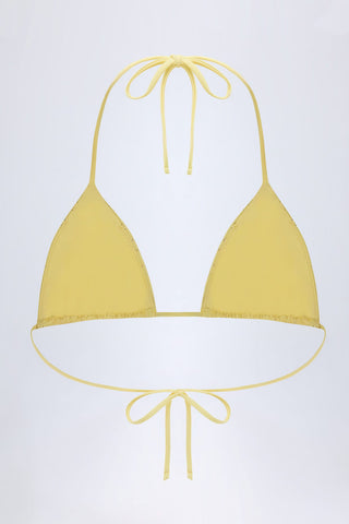 Broderie Anglaise Triangle Bikini Top
