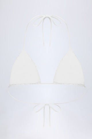 Broderie Anglaise Triangle Bikini Top