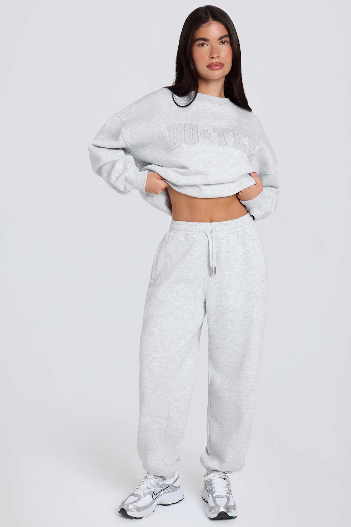 Relaxed Grey Marl Joggers