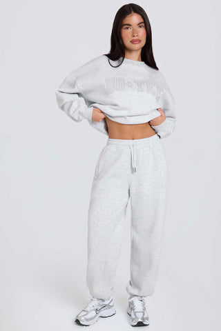 Relaxed Grey Marl Joggers