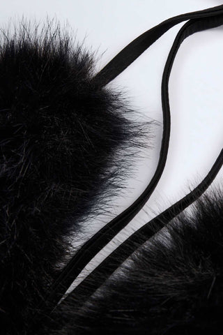 Faux Fur Triangle Bralette