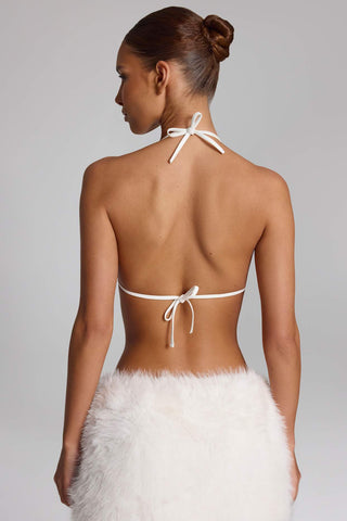 Faux Fur Triangle Bralette