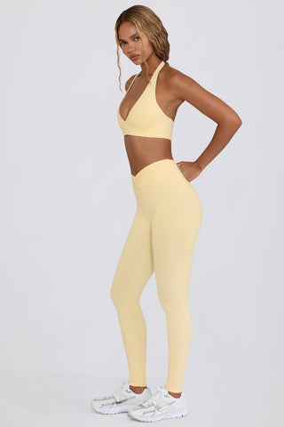 Ruched Leggings with V Waistband