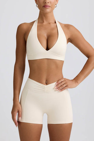 Ruched Waist Mini Shorts