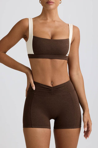 Ruched Waist Mini Shorts