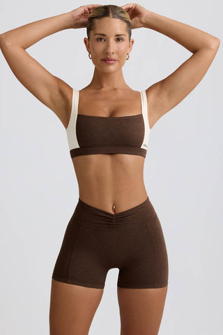 Ruched Waist Mini Shorts