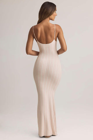 Ribbed Square Neck Maxi Dress