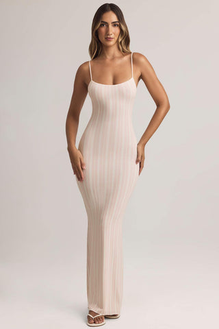 Ribbed Square Neck Maxi Dress