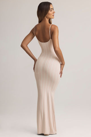Ribbed Square Neck Maxi Dress