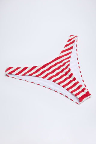 Striped Cheeky Bikini Bottoms