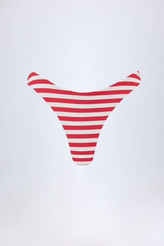 Striped Cheeky Bikini Bottoms