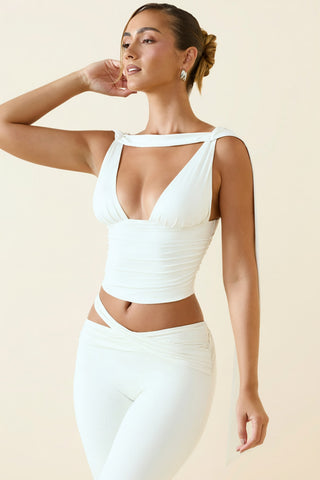 Plunge Neck Draped Top