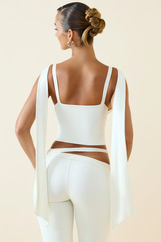 Plunge Neck Draped Top