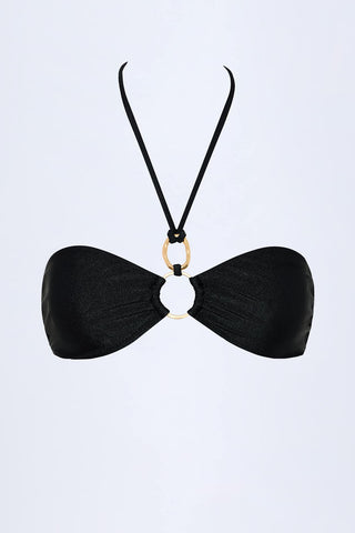 Ruched Halterneck Bikini Top